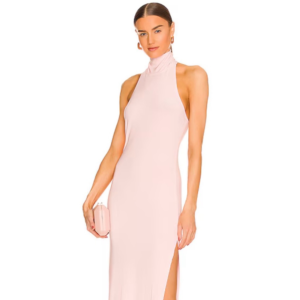 Norma Kamali/Revolve Halter Turtle Gown